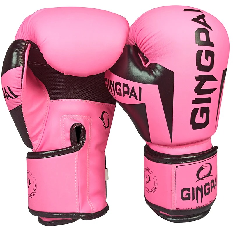 Gant de boxe rose et noir pour femme