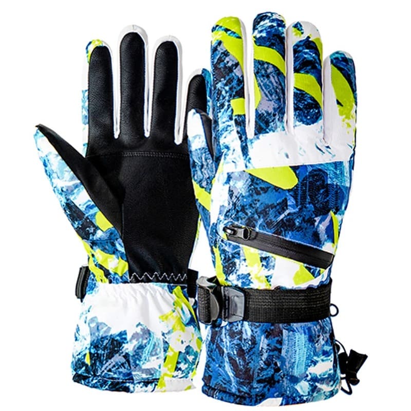 Gants de ski nuances de bleu tactiles
