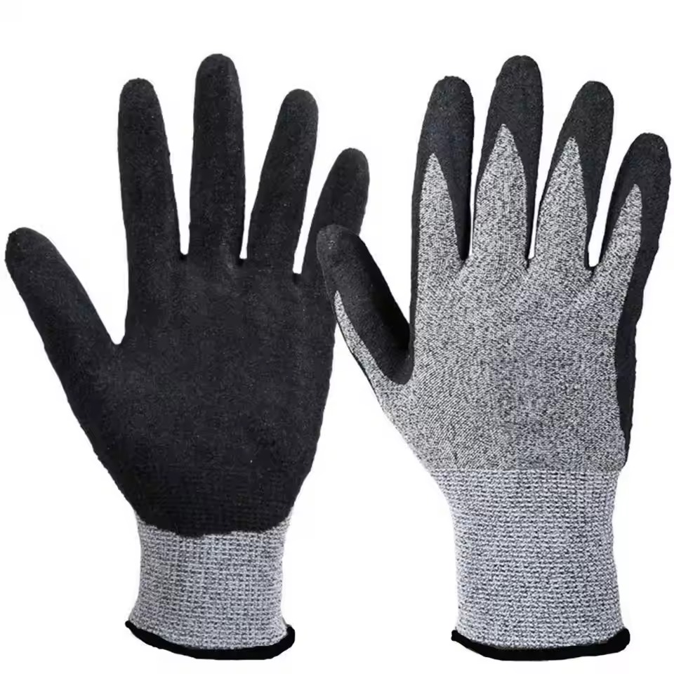 Lot De 12 Paires De Gants De Travail Légers Gris - Taille Large - Tissu Mélange Polyester/coton